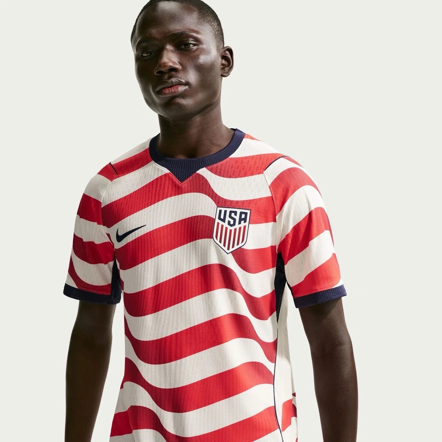 Nike USMNT Match Home Mens Soccer Jersey 2026 White Red Blue