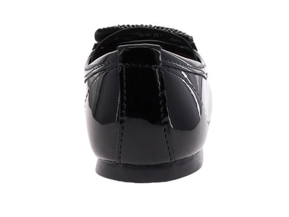 Zapatos Flats 4EVER Charol Negro para Niña