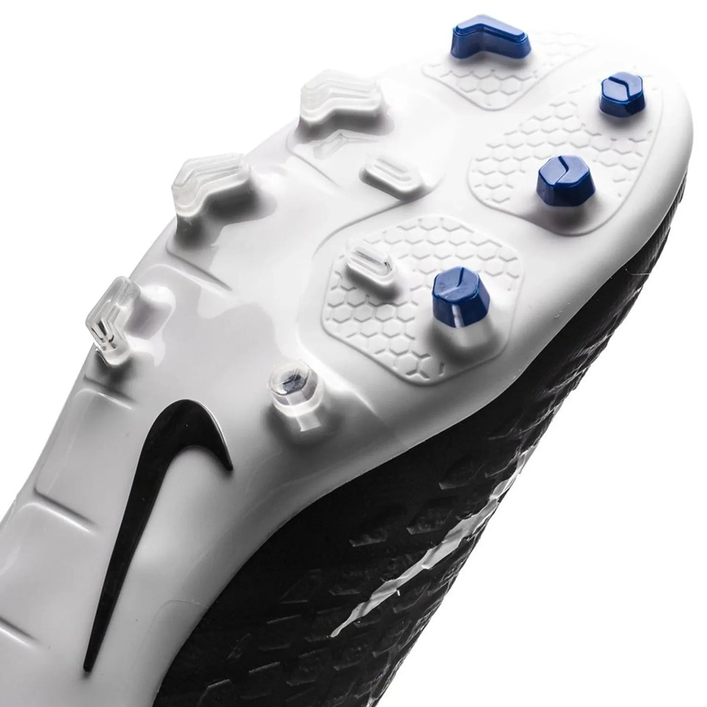 Nike Kids Jr Hypervenom Phantom III Dynamic Fit FG Firm Ground Soccer Cleats Black White Royal
