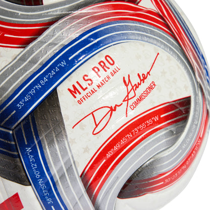 adidas 2026 Major League Soccer Pro Ball White Royal Blue Red Silver