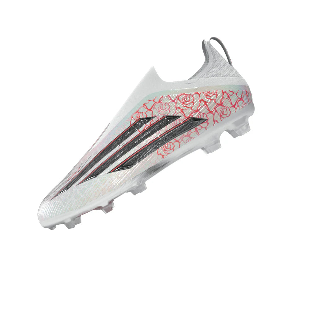 adidas F50 Elite Laceless FG Firm Ground Youth Soccer Cleats White Black Red