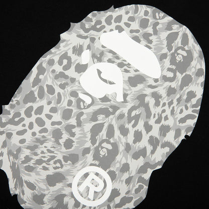 Wild Leopard Pattern Ape Head Relaxed Fit Tee Black