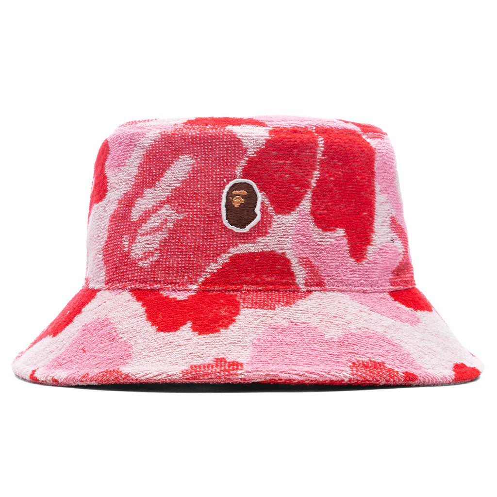 ABC Camo Pile Jacquard Bucket Hat Pink