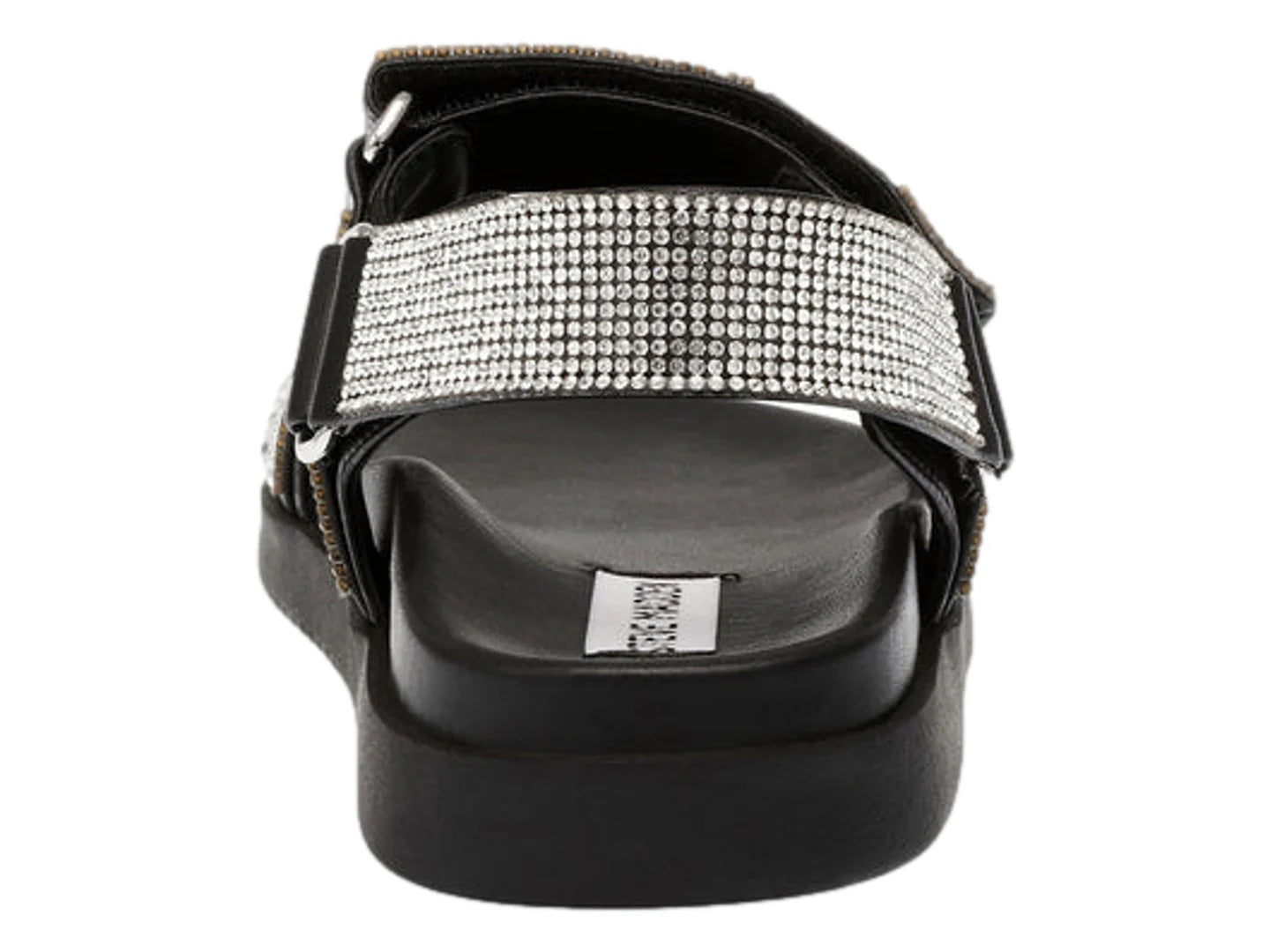 Sandalias Steve Madden Negro Plata para Mujer