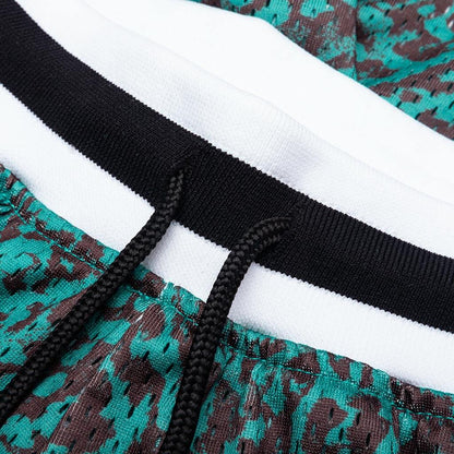 Game Shorts Turquoise Leopard