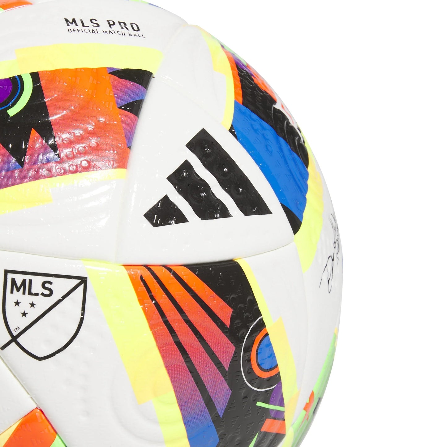 adidas MLS PRO Soccer Ball White Black Solar Gold