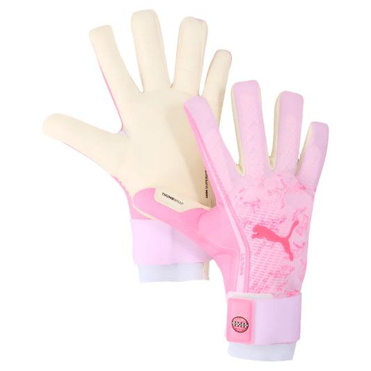 PUMA Ultra Ultimate X Kidsuper Hybrid Goalkeeper Gloves Pink White