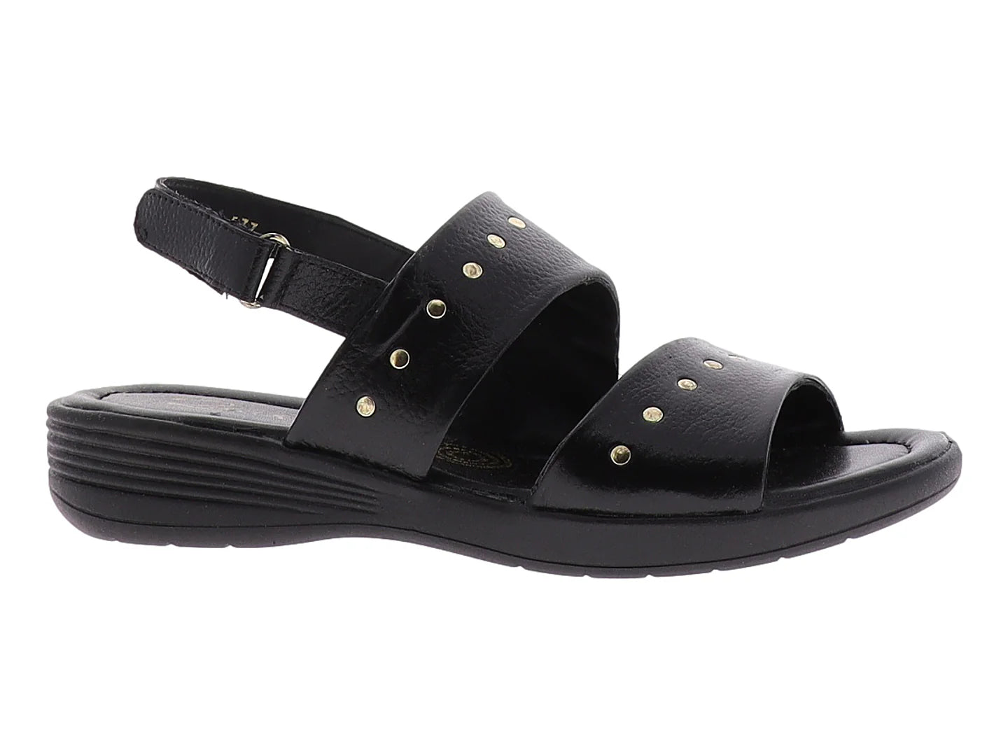 Sandalias Relax de Piel Negro para Mujer