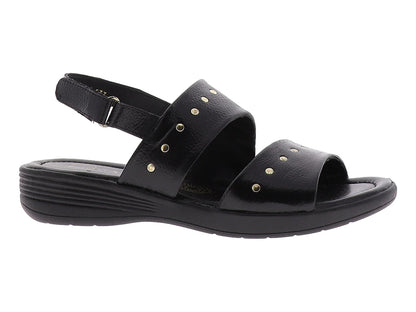 Sandalias Relax de Piel Negro para Mujer
