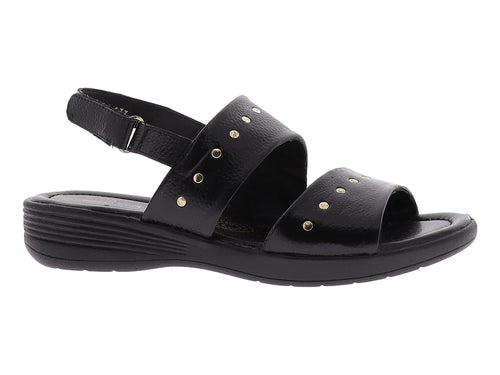 Sandalias Relax de Piel Negro para Mujer