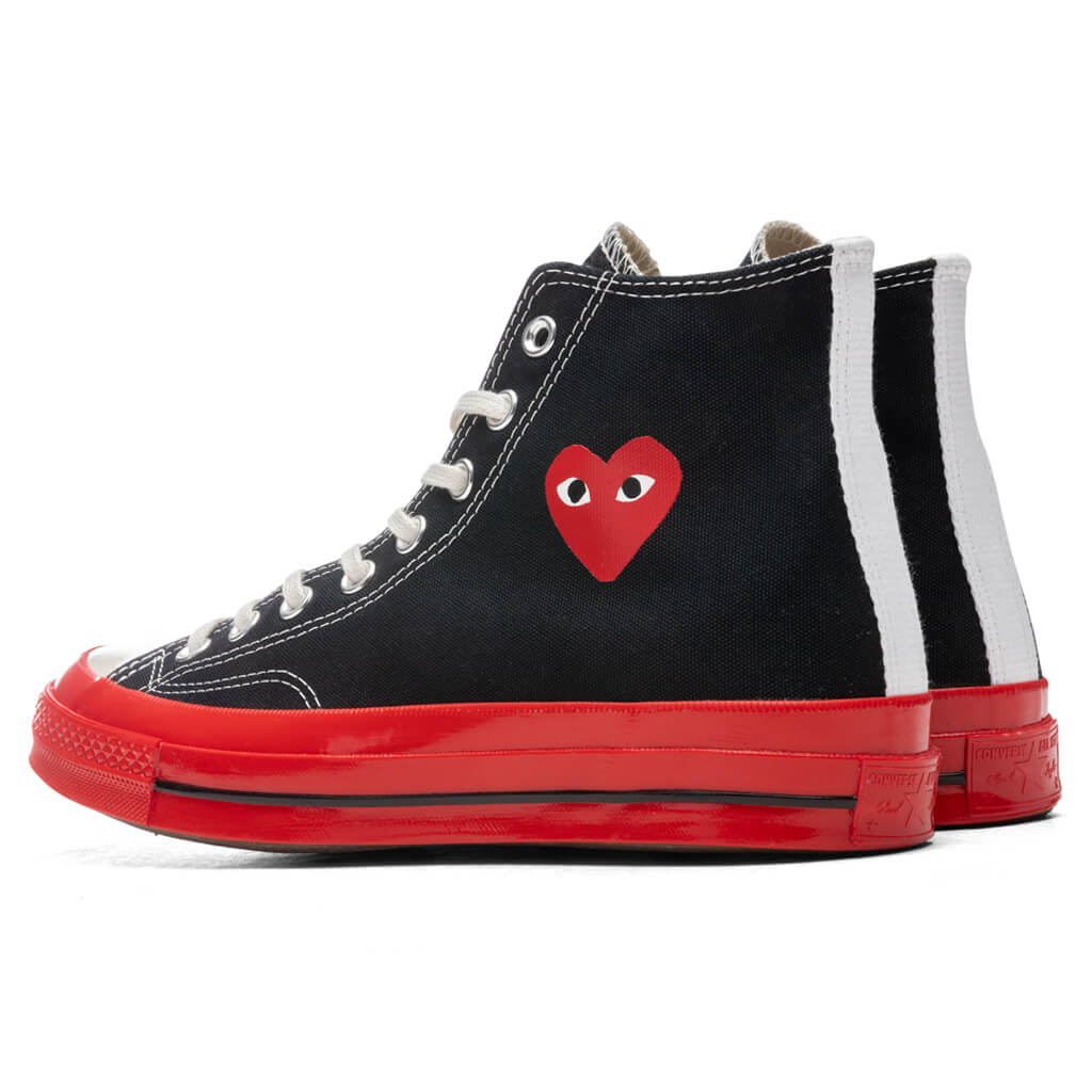 Converse x Comme Des Garcons PLAY All Star Chuck 70 Hi Red Sole Black