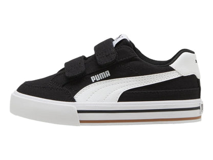 Tenis PUMA Court Classic Vulc Negro y Blanco para Niño