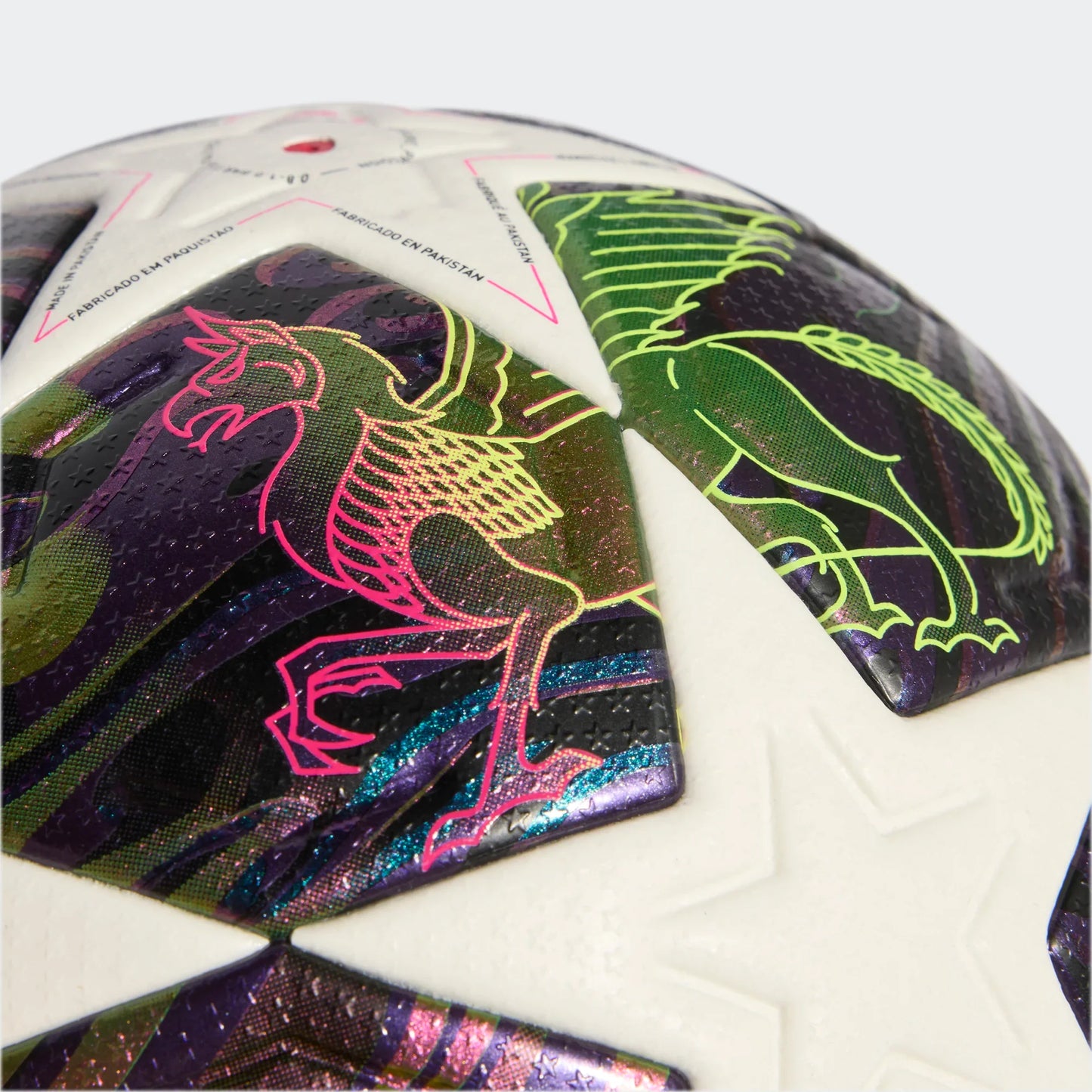 adidas UEFA Champions League Final Pro Soccer Ball Purple White Yellow