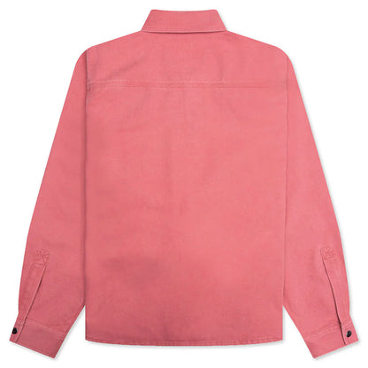 Heavy Washed Canvas Shirt Berry