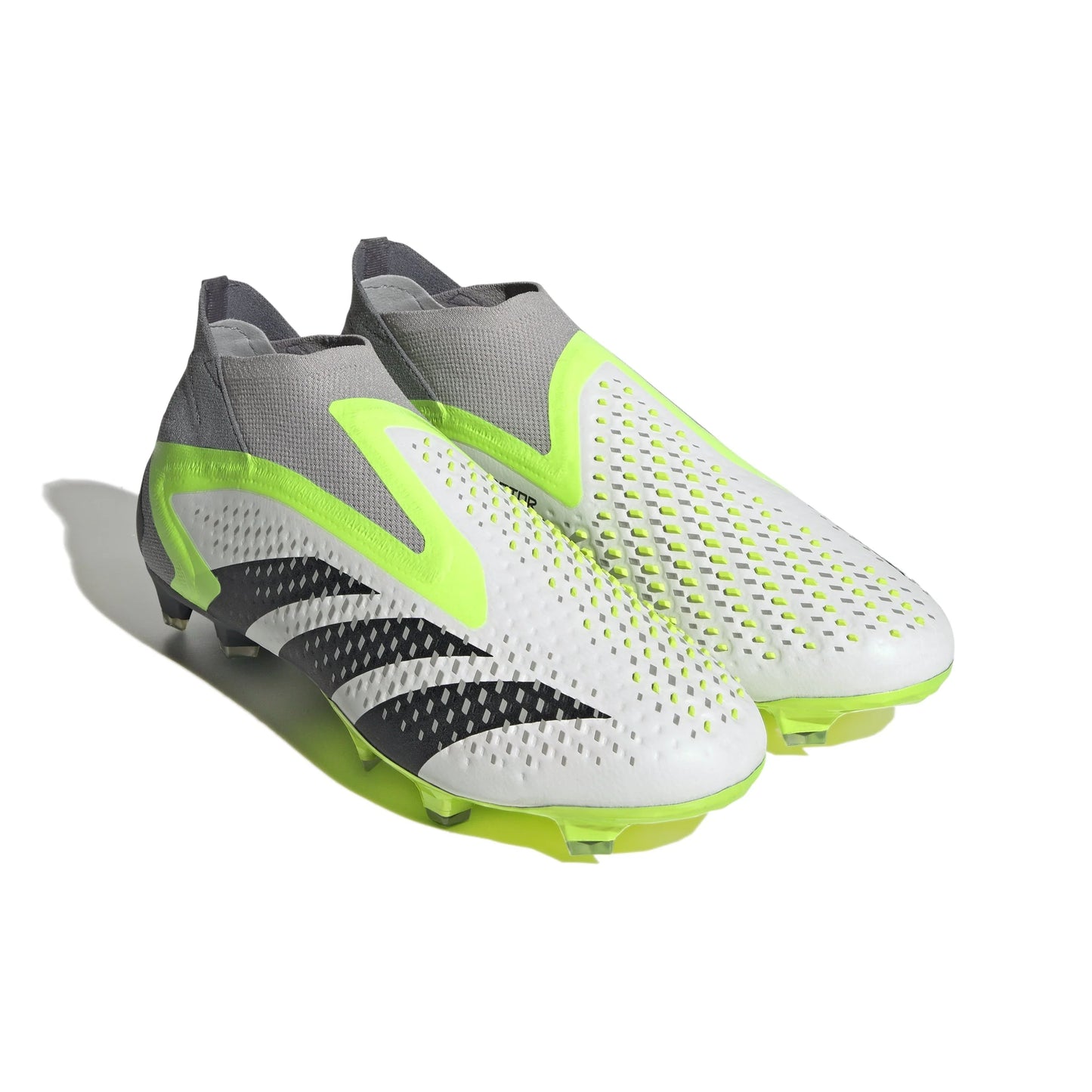 adidas Predator Accuracy FG Firm Ground Cleats White Black Lucid Lemon