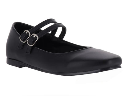 Zapatos Planos Luna Rosa Negro para Mujer