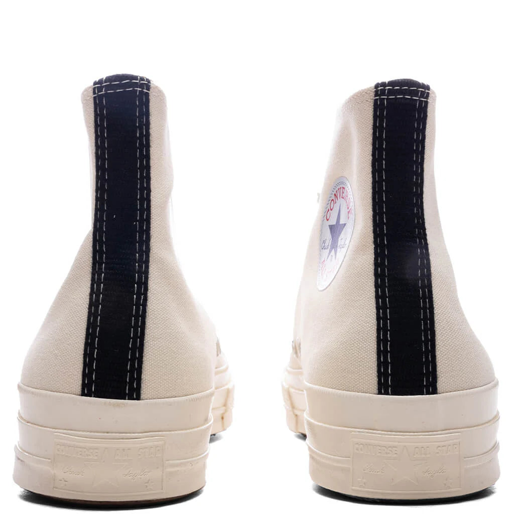 Converse x Comme Des Garcons PLAY All Star Chuck 70 Hi Small Red Heart White