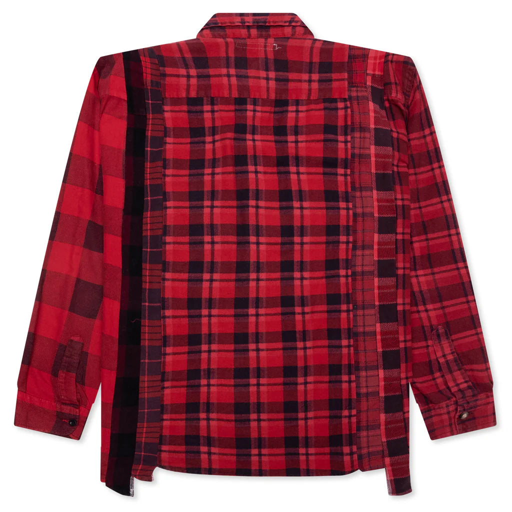 Over Dye 7 Cuts Shirt Red