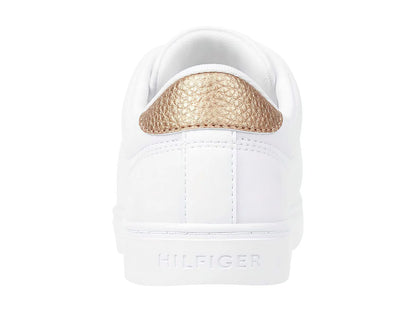 Tenis Tommy Hilfiger Blancos con Oro Rosa para Mujer