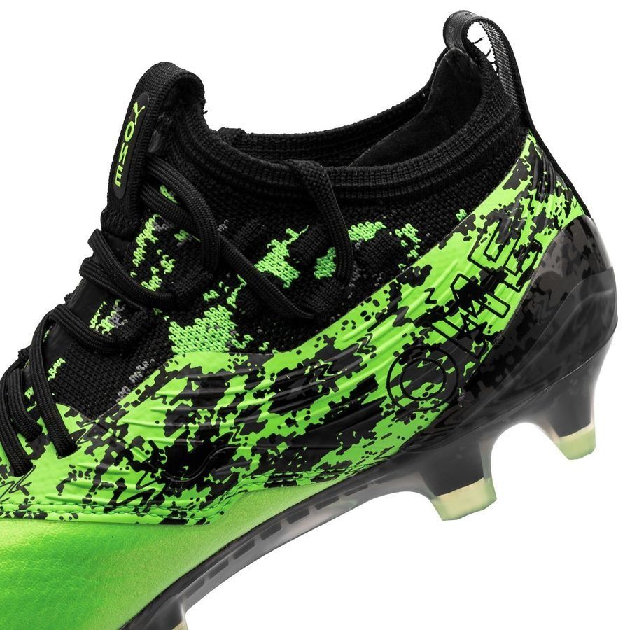 PUMA One 191 Jr FG AG Multi Ground Soccer Cleats Hacked Green Black