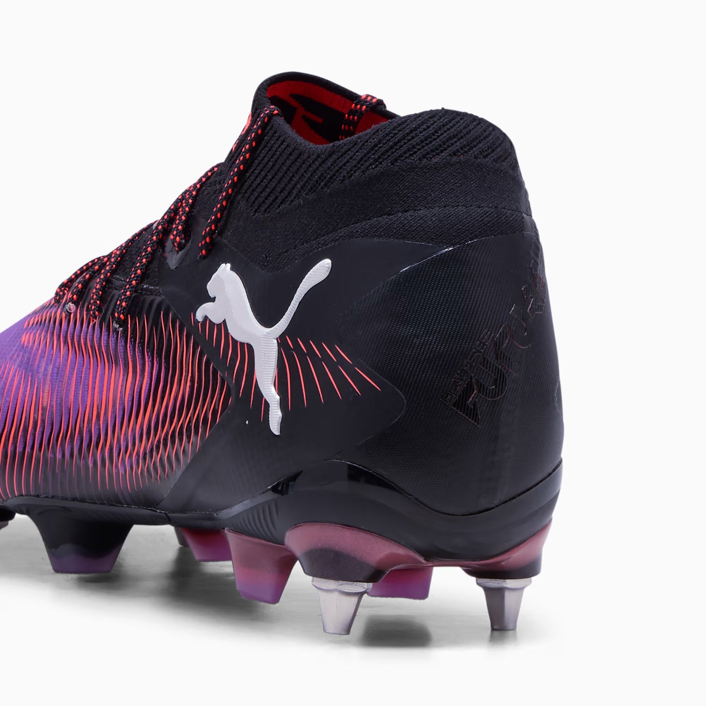 PUMA Future 8 Ultimate Mxsg Spft Ground Soccer Shoes Black White Glowing Red