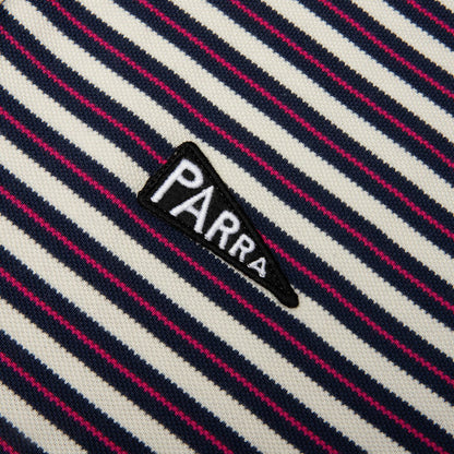 Flag Striper Polo Shirt Purple Pink