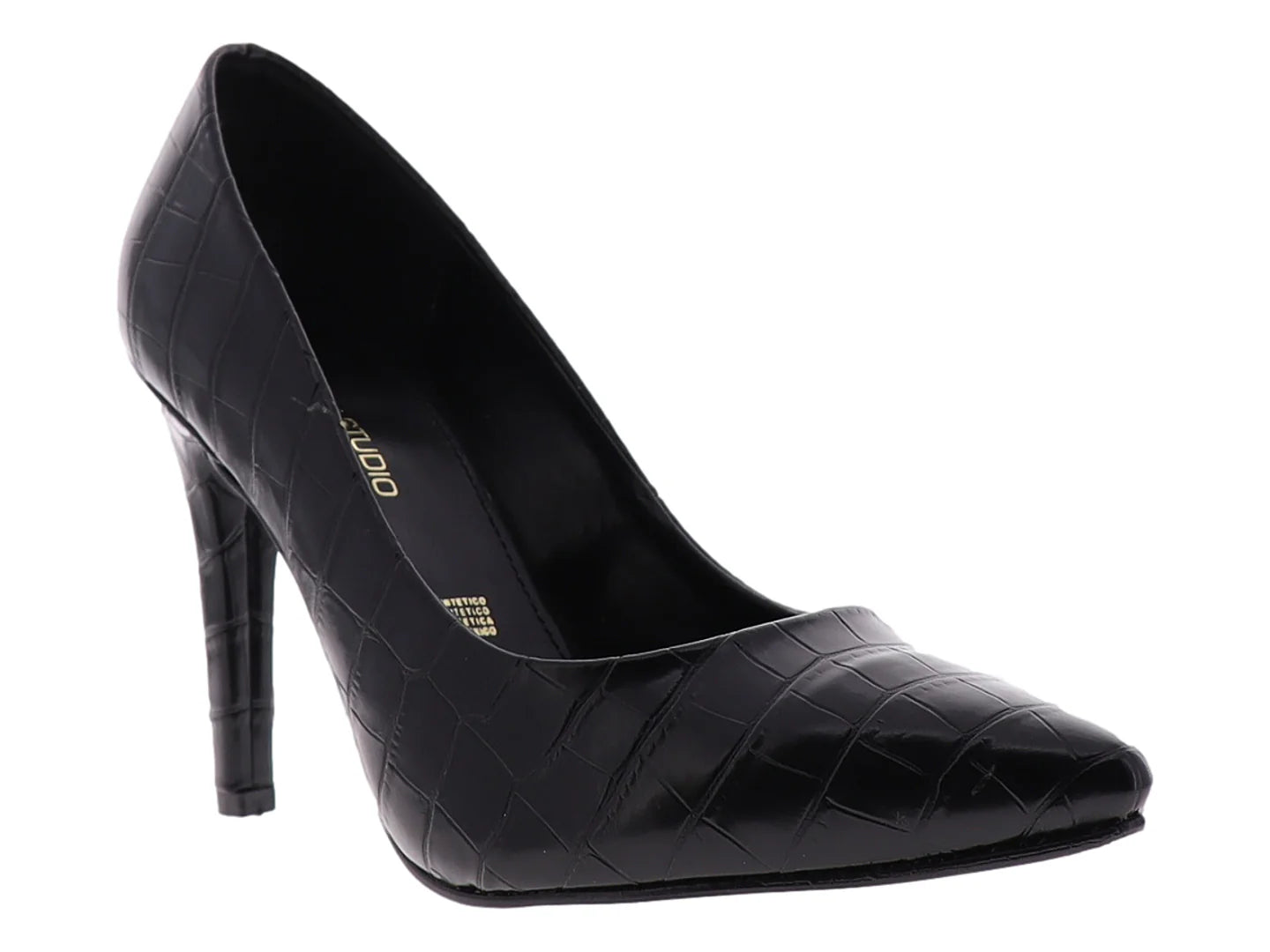 Zapatillas Luna Rosa Negro Efecto Croco