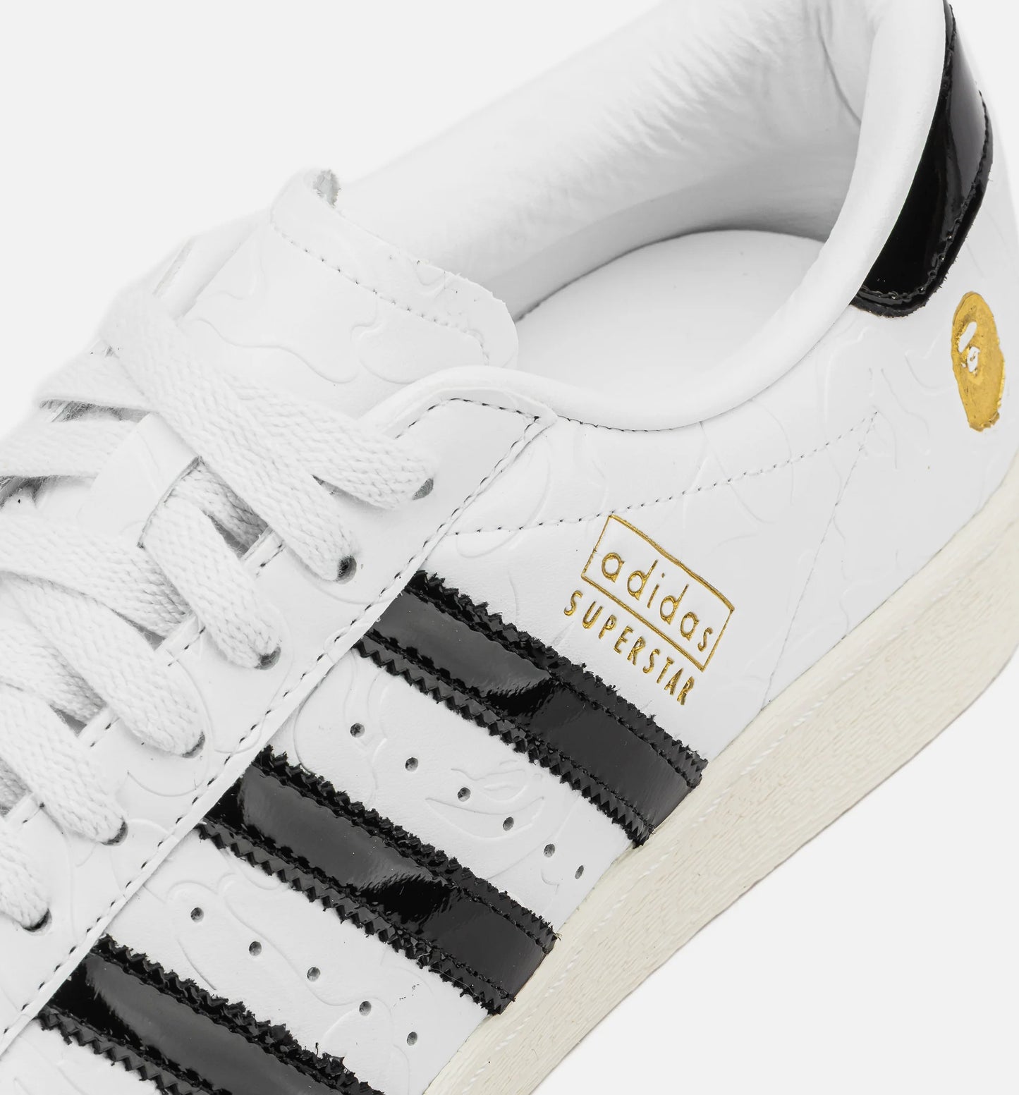 Bape x Adidas Superstar Vintage Mens Lifestyle Shoe White Black