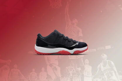 Air Jordan 11 Retro Low Bred GS Black Varsity Red White