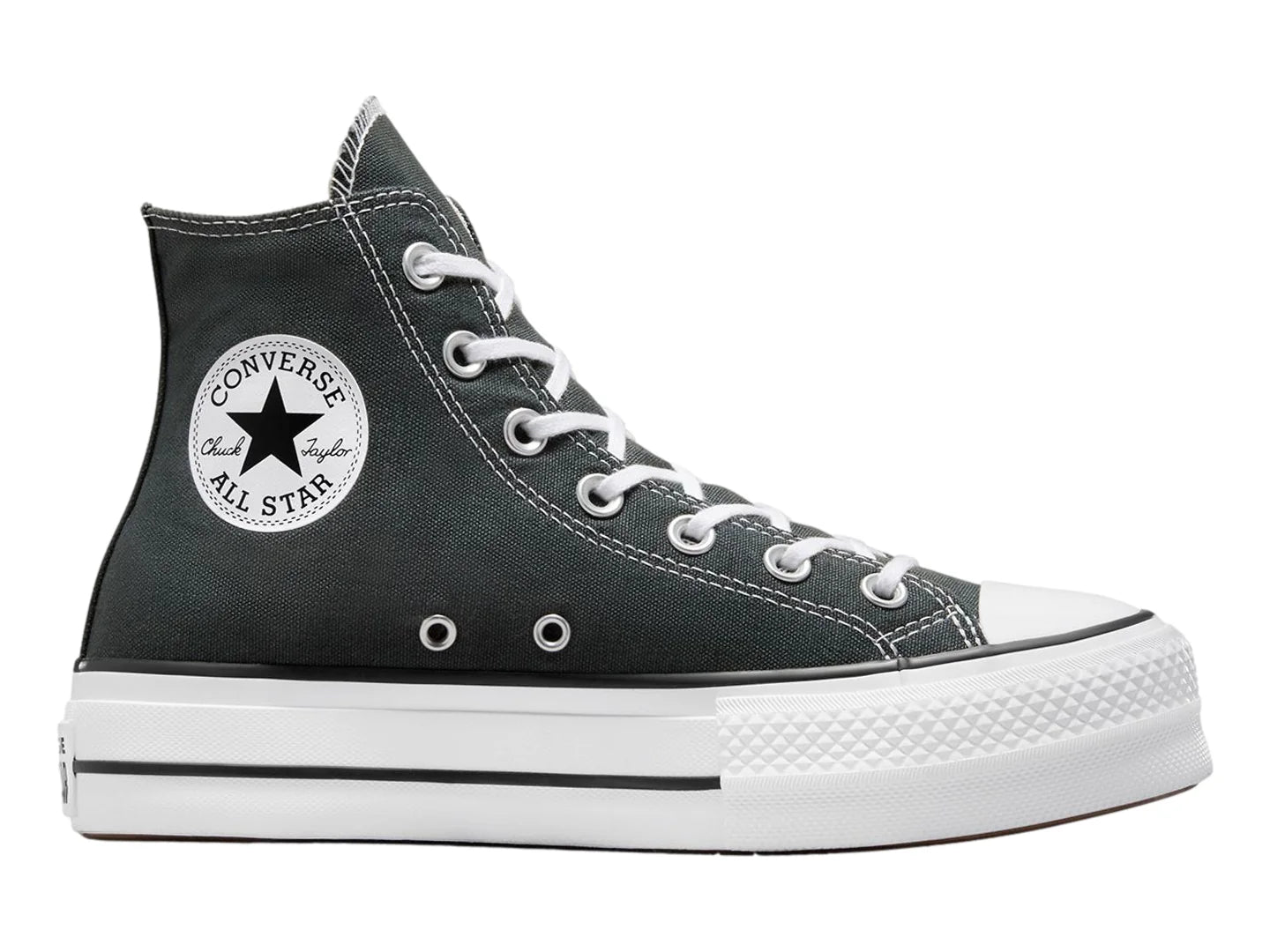 Tenis Converse Chuck Taylor All Star Lift Gris y Blanco para Mujer