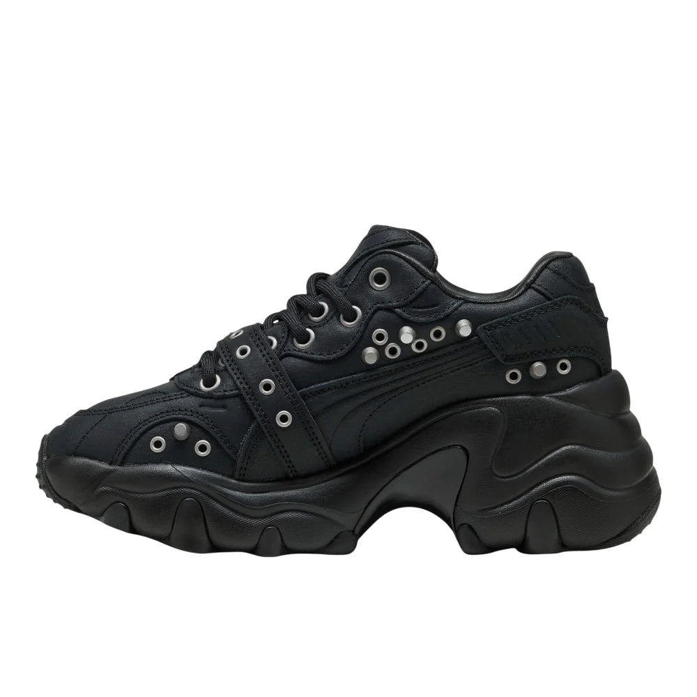 Pulsar Wedge Black Claw Lace Up Sneakers