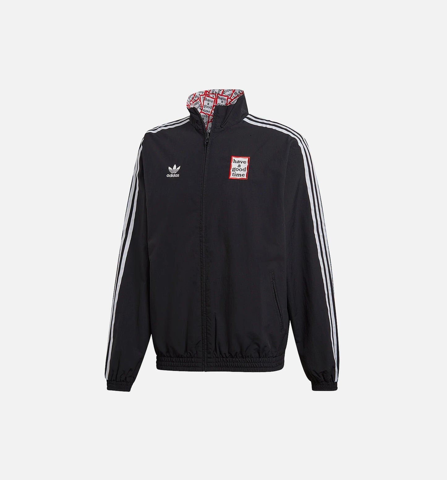 Hagt Reversible Mens Track Top Black White