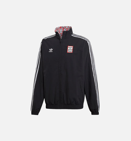 Hagt Reversible Mens Track Top Black White