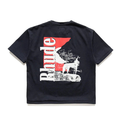 Rhude "Moonlight Wolf" Pocket Tee - "Vintage Black"