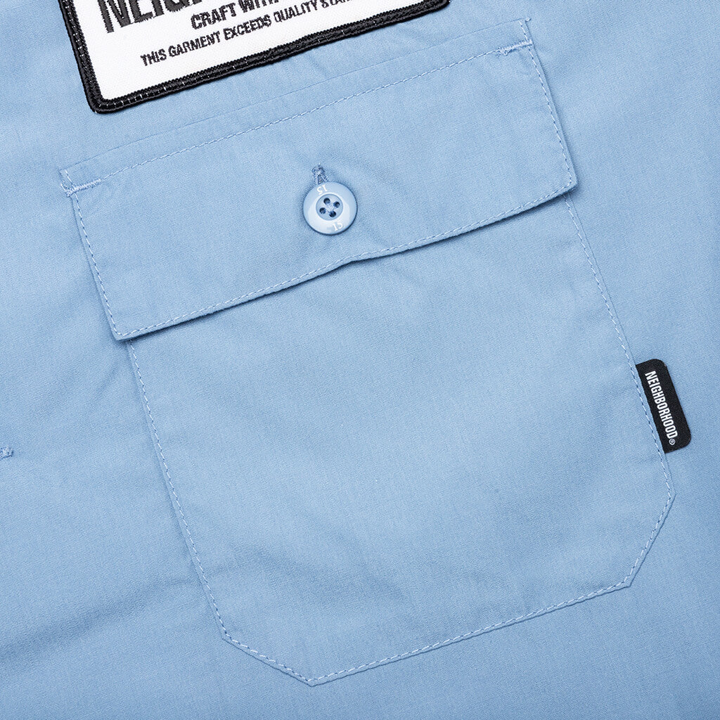 Classic S S Work Shirt Blue