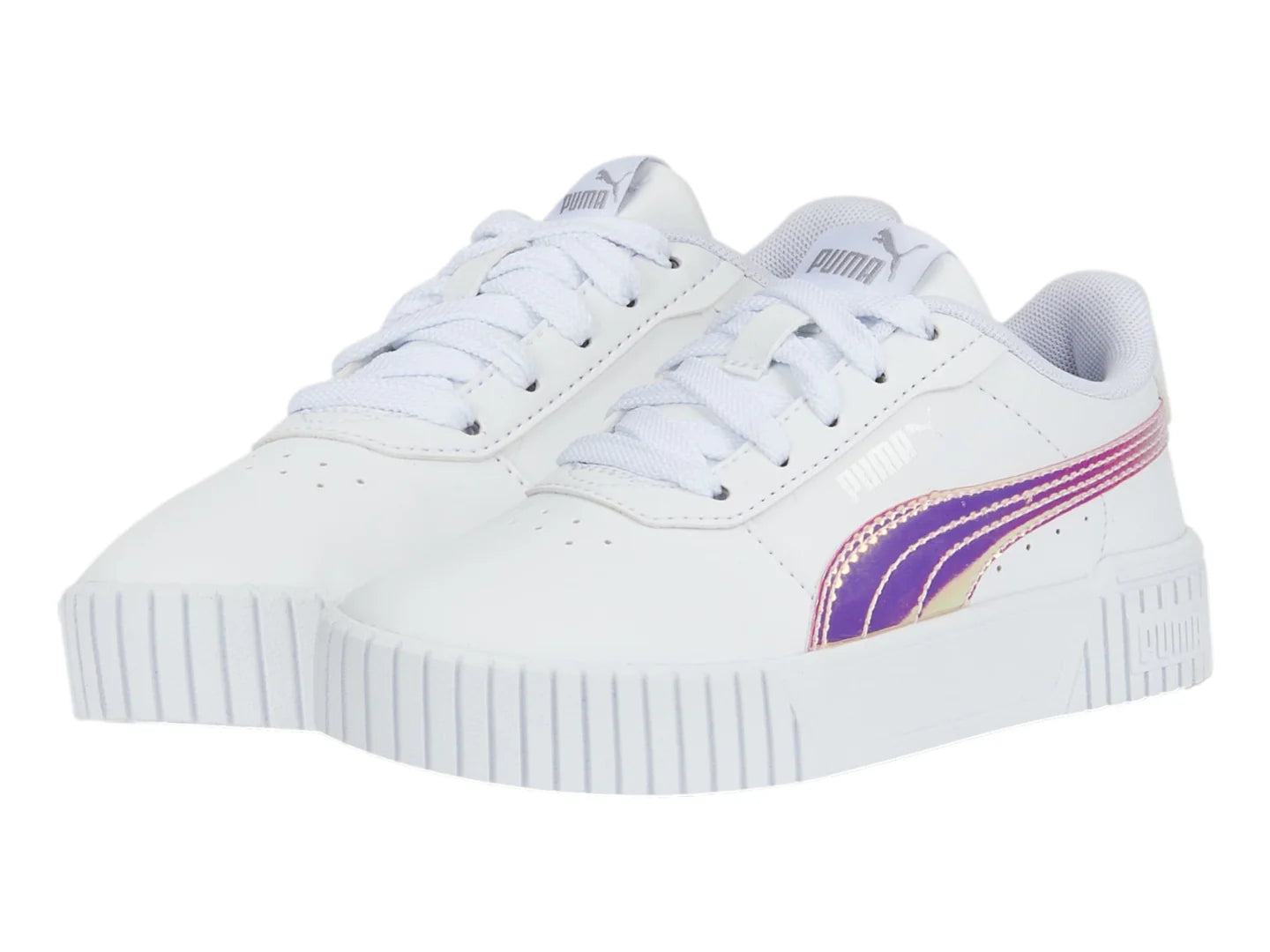 Tenis PUMA Carina 20 Holo Blanco y Plata para Niña