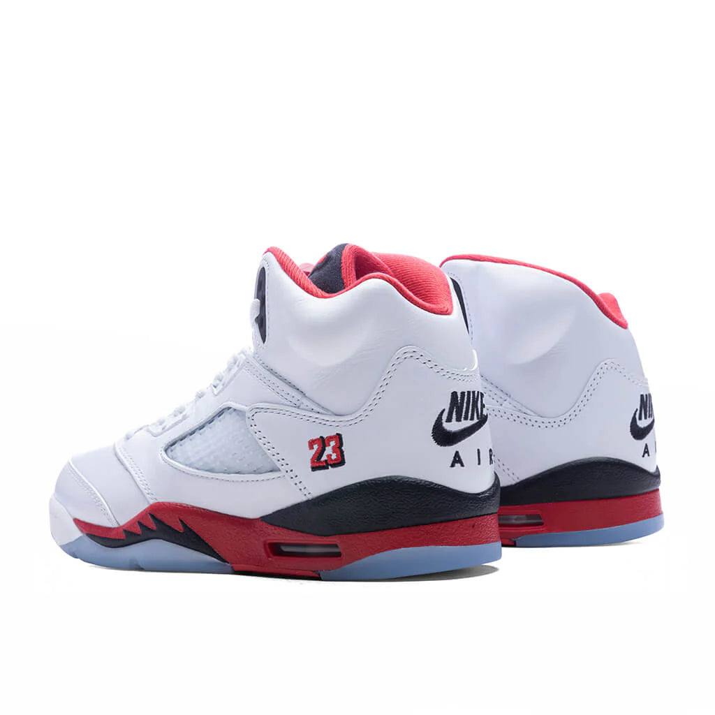 Air Jordan 5 Retro OG Fire Red Black Tongue GS White Fire Red Black