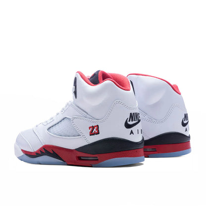 Air Jordan 5 Retro OG Fire Red Black Tongue GS White Fire Red Black