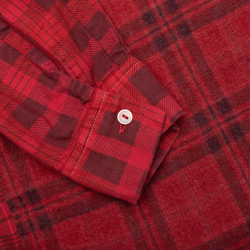 Over Dye 7 Cuts Wide Shirt Red