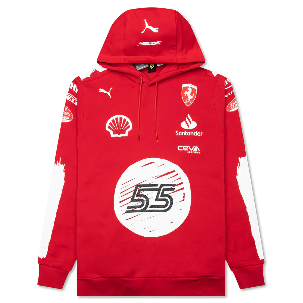 Puma x Joshua Vides for Scuderia Ferrari Replica Hoodie Rosso Corsa JV CS