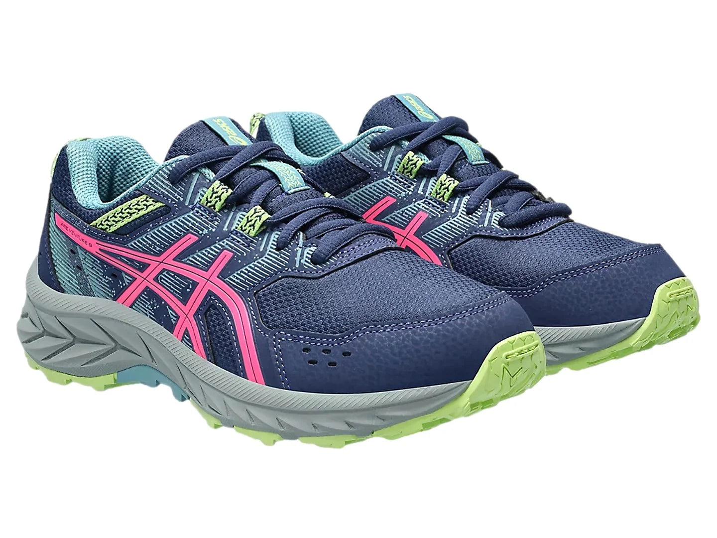 Tenis ASICS Pre Venture 9 Azul y Rosa para Niña
