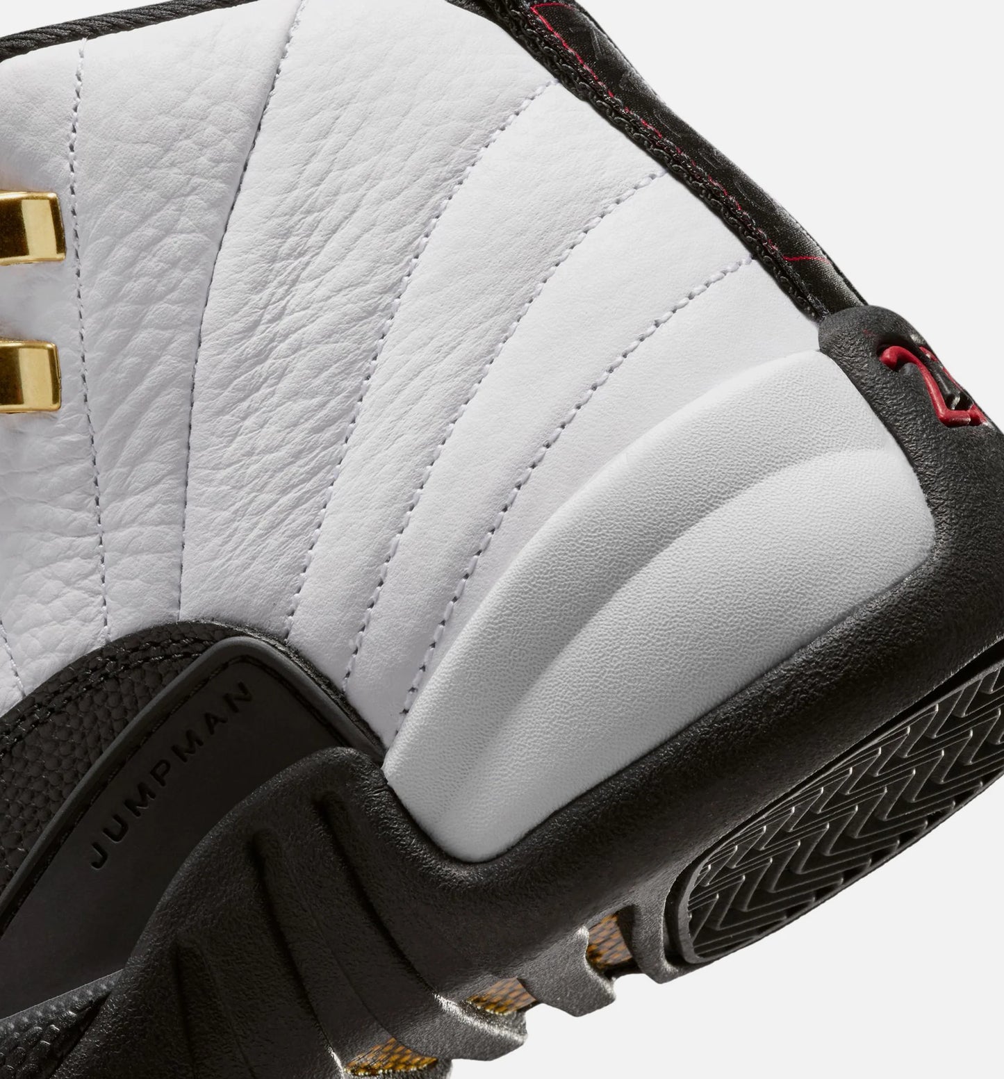 Air Jordan 12 Retro Taxi Grade School Lifestyle Shoe White Black Taxi