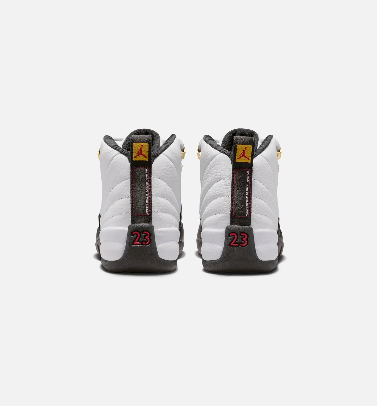 Air Jordan 12 Retro Taxi Grade School Lifestyle Shoe White Black Taxi