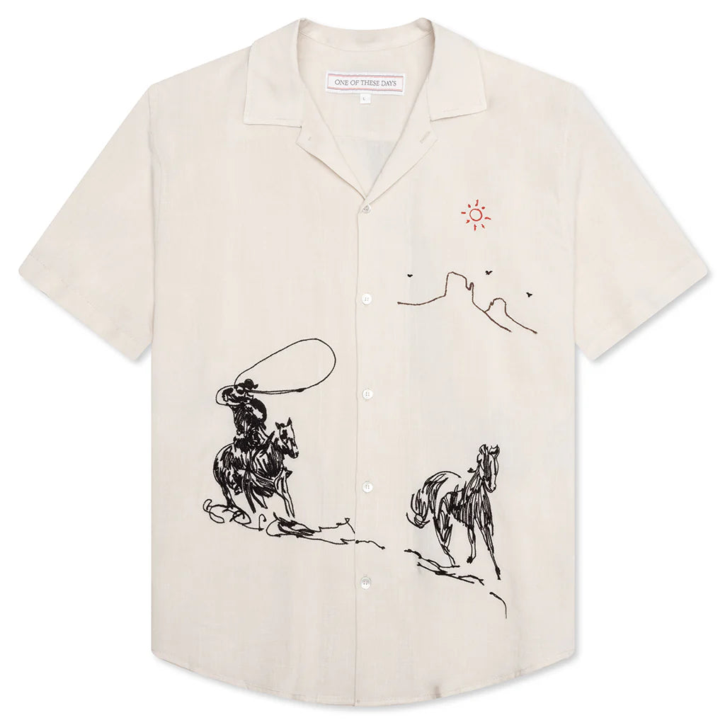 Into the Distance Camp Shirt Ivory