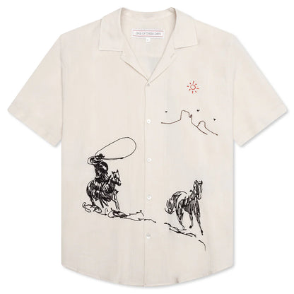 Into the Distance Camp Shirt Ivory