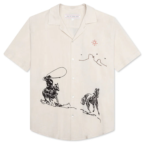 Into the Distance Camp Shirt Ivory