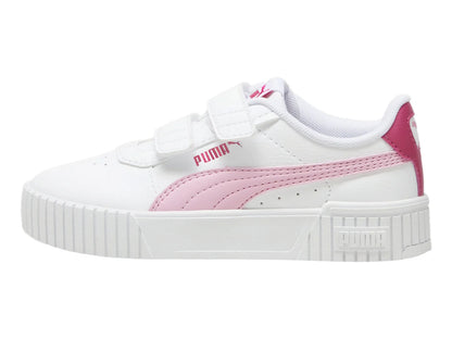 Tenis PUMA Carina 20 V Blanco y Rosa para Niña