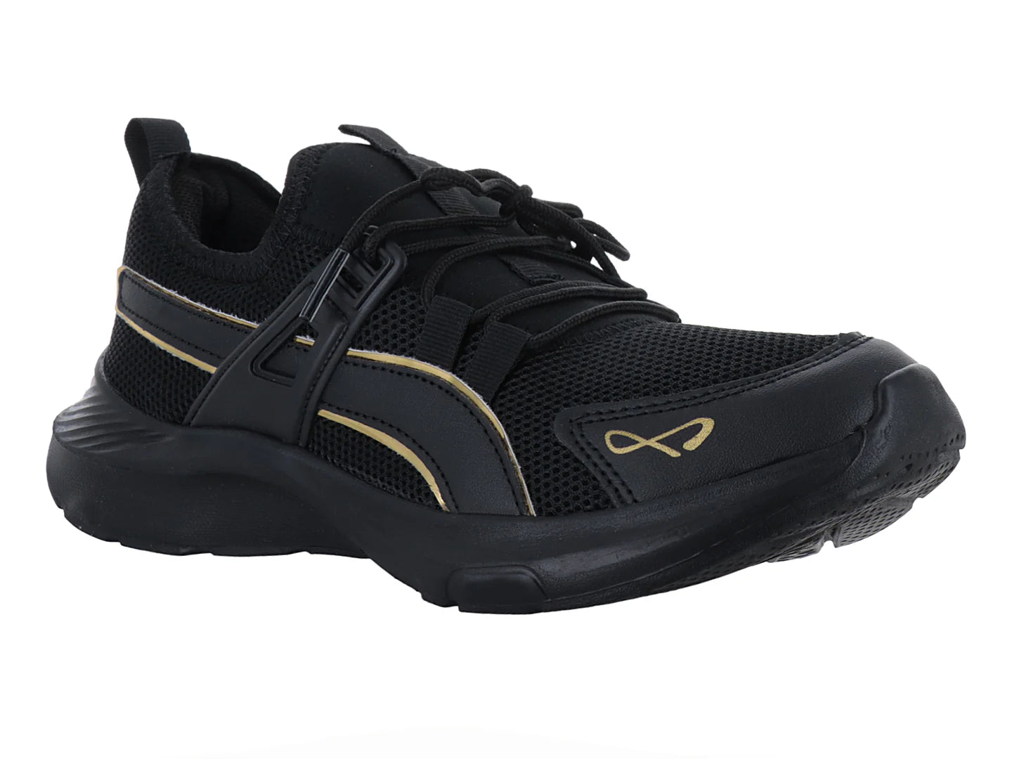 Tenis Andrax Negro con Oro para Mujer