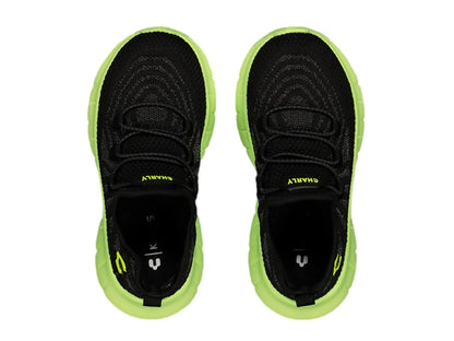 Tenis Charly Negro con Verde Lima para Niño