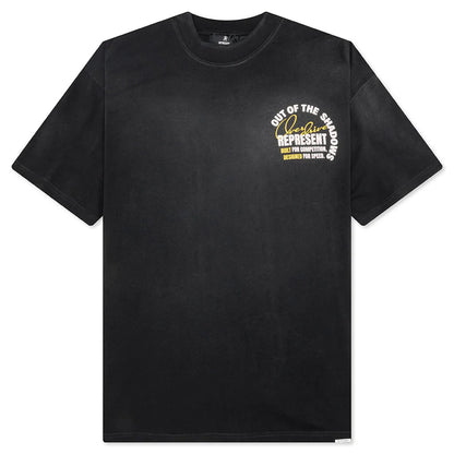 Out Of The Shadows T Shirt Stained Black